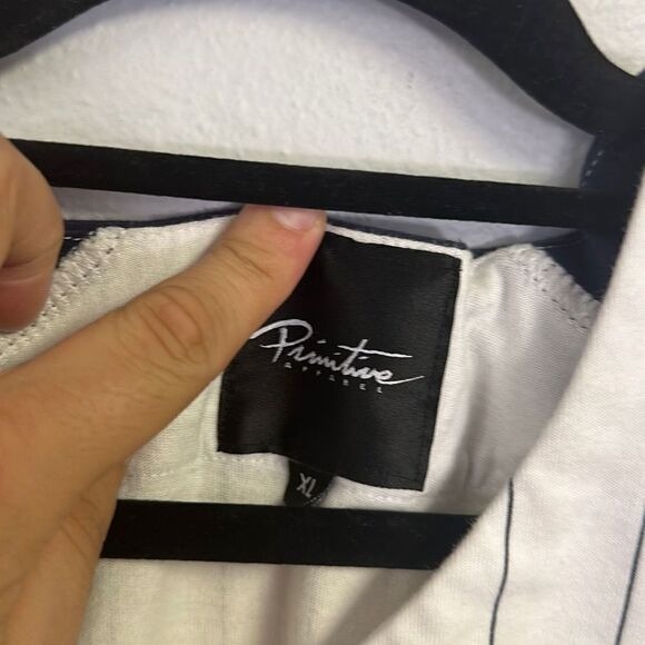 Primitive Apparel Men's White Navy Collegiate Baseball Jersey Size XL - Picture 4 of 7